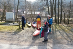 Anpaddeln auf der Orke im März 2012