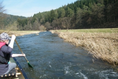 Anpaddeln auf der Orke im März 2012