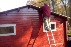 Dachdeckerarbeiten an der rechten Garage