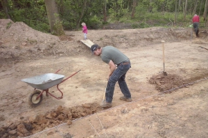 Verlegung der Drainage